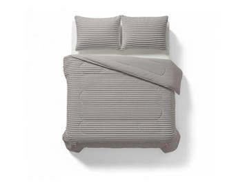 Veiling - All-in One Lazy Rib Flanel Dekbed Taupe 140x200, Nieuw