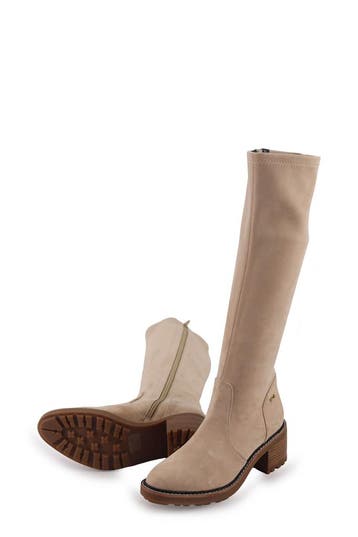 Nathan Baume Laarzen in maat 37 Beige, Kleding | Dames, Hoge laarzen, Verzenden, Beige, Zo goed als nieuw