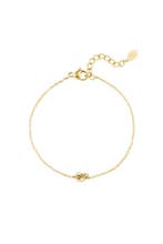 Simpele armband met geknoopte bedel - Goudkleur, Sieraden, Tassen en Uiterlijk, Armbanden, Verzenden, Nieuw