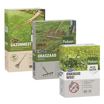 Compleet gazonpakket | Pokon | 30 m², Verzenden, Nieuw