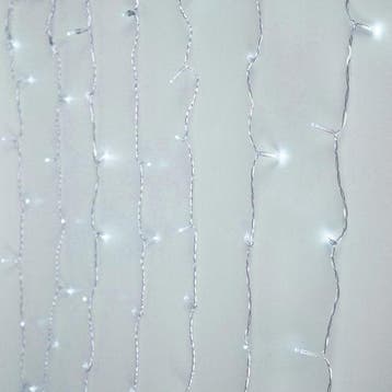 2dekans | Gordijnverlichting - 240LED - 225x150cm - koel wit, Diversen, Kerst, Ophalen of Verzenden, Zo goed als nieuw