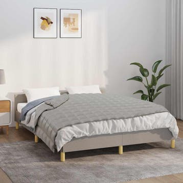 vidaXL Verzwaringsdeken 150x200 cm 7 kg stof grijs, Verzenden, Nieuw, Grijs