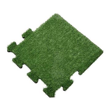 Rubber tegel met kunstgras toplaag - 50x50 cm -, Tuin en Terras, Tegels en Klinkers, Verzenden, Nieuw