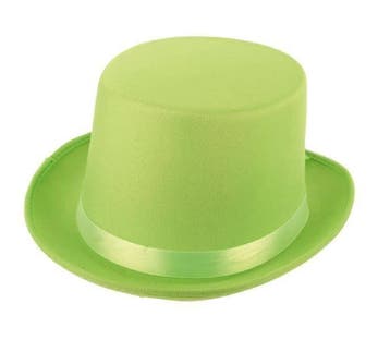 Hoge hoed satijn groen, Kleding | Dames, Carnavalskleding en Feestkleding, Ophalen of Verzenden, Nieuw