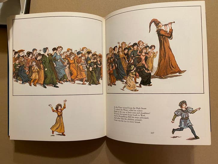 De Victoriaanse Prenten en Illustraties van Kate Greenaway, Boeken, Prentenboeken en Plaatjesalbums, Prentenboek, Gelezen, Ophalen of Verzenden