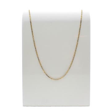 Bicolor gouden marineschakel ketting, Sieraden, Tassen en Uiterlijk, Kettingen, Ophalen of Verzenden, Gebruikt, Overige kleuren
