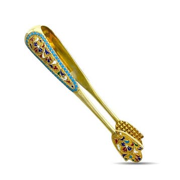 Suikertang - .875 (84 Zolotniki) zilver - 1850-1900, Antiek en Kunst