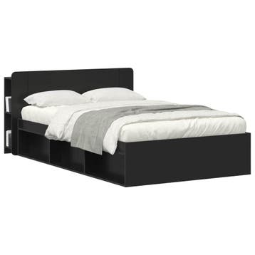 vidaXL Hoofdeinde kas Zwart 135 x 18,5 x 80 cm Geconstrueerd, Verzenden, Nieuw, Zwart, Hout