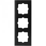 KOPP - Afdekraam - Athenis HK07 - 3-voudig - Mat Zwart, Doe-het-zelf en Verbouw, Elektra en Kabels, Ophalen of Verzenden, Nieuw