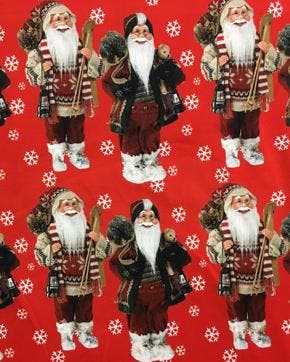 Tricot Katoen Kerstmannen, Hobby en Vrije tijd, Stoffen en Lappen, Nieuw, Overige kleuren
