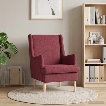 vidaXL Fauteuil Wijnrood Stof, Verzenden, Nieuw