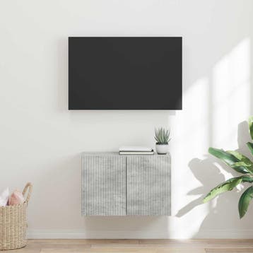 vidaXL TV-wandkast 59,5 x 31 x 40 cm Beton Grijs Bewerkt, Minder dan 50 cm, Verzenden, Nieuw, Minder dan 100 cm