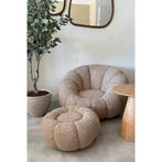 DS4U Olivia fauteuil set teddy - beige, Ophalen of Verzenden, Nieuw