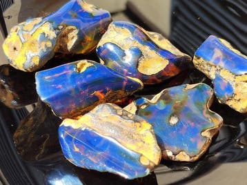 Birmese Blauwe Amber - Hoge Kwaliteit!- 79 g, Verzamelen