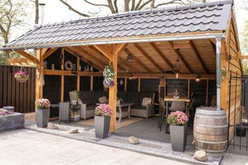 Douglas kapschuur / overkapping 6x4 COMPLEET €5216,-, Ophalen of Verzenden, Nieuw, Veranda