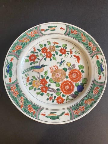 Bord - Porselein - Famille Rose – Achttiende eeuw