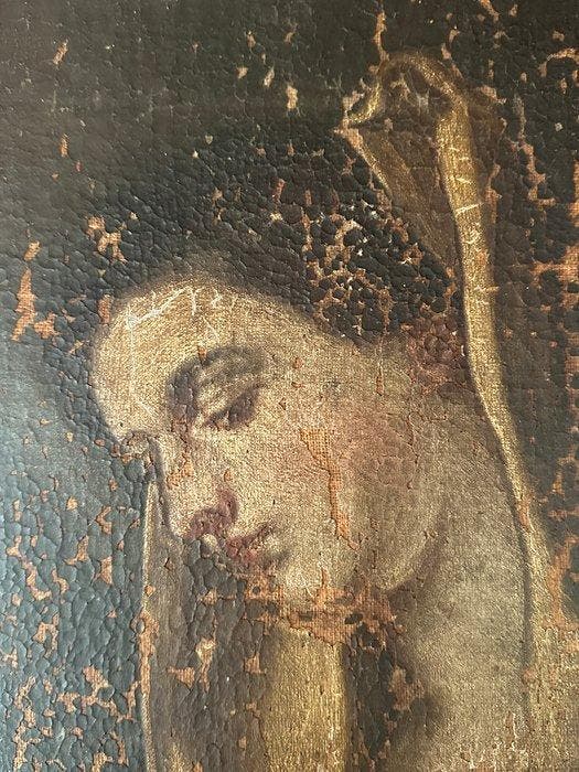 Scuola napoletana caravaggesca (XVII) - Volto di Madonna -, Antiek en Kunst, Kunst | Schilderijen | Klassiek