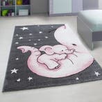 Kindervloerkleed | Kids | Olifant | Roze | 120x170 cm, Verzenden, Nieuw