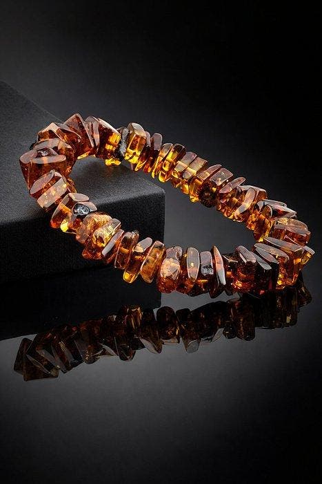 Barnsteen - Baltic Amber Chip Bead Bracelet – Warm Glowing, Antiek en Kunst, Curiosa en Brocante