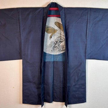 Heren authentieke Oshima Tsumugi lange Haori (enkel