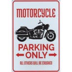 Wandbord -  Parking Only Motorcycle, Ophalen of Verzenden, Nieuw