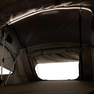 Daktent Lago - 2-persoons - Incl. Matras - Zwart / Kaki, Caravans en Kamperen, Tenten, Verzenden, Nieuw