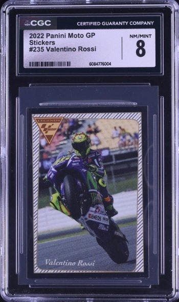 2022 Panini Moto GP Valentino Rossi #235 - CGC 8 - 1 Graded, Nieuw