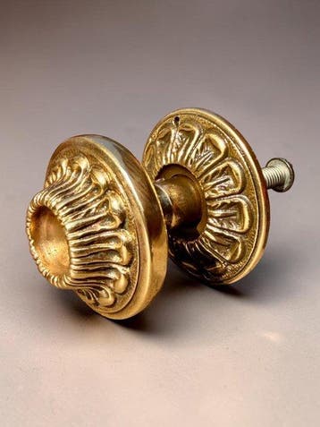 Art Deco Deurklink - 1920-1930 - Massieve messing deurknop