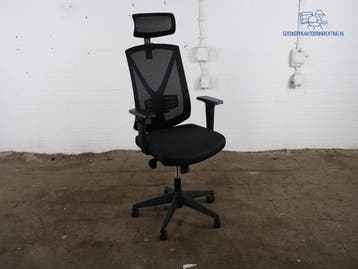 Ergonomische bureaustoel zwart netwave verstelbare, Verzenden, Gebruikt, Bureaustoel