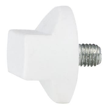 WENTEX® Rotary knob M10x12 (gordijnsteun) wit, Verzenden, Nieuw