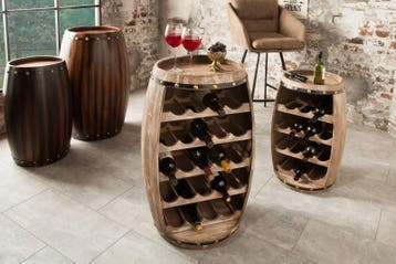 Authentiek wijnrek BODEGA 80cm naturel grenen wijnvat Shabby, Huis en Inrichting, Woonaccessoires | Wijnrekken, Ophalen of Verzenden