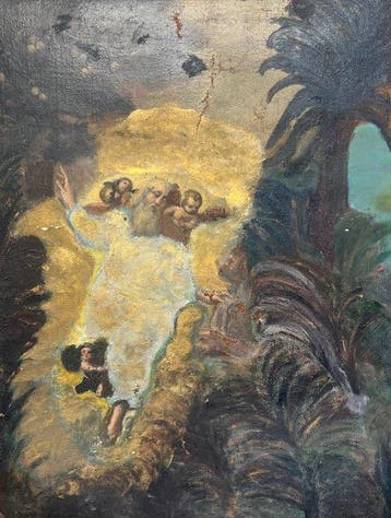 Italiaanse school (XIX) - Scena religiosa - cm 110x90