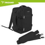 Trizand Zwarte handbagage rugzak 40 x 25 x 20 cm met 7 va..., Ophalen of Verzenden, Nieuw