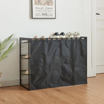 Schoenenrek Sel 80x32x60 cm voor 9 paar schoenen zwart [en.c, Verzenden, Nieuw