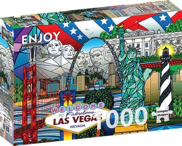 American Landmarks Collage Puzzel (1000 stukjes) | Enjoy, Verzenden, Nieuw