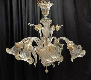 Kroonluchter - Ortú - Muranoglas - 8 lichten