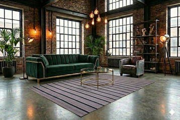 Groot gestreept - Vloerkleed - 300 cm - 200 cm - ongebruikt, Nieuw