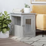 vidaXL Hondenbench 45x62x59 cm bewerkt hout grijs sonoma, Dieren en Toebehoren, Hondenhokken, Verzenden, Nieuw