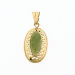 Gouden hanger met Jade (Hanger of bedel), Sieraden, Tassen en Uiterlijk, Bedels, Ophalen of Verzenden, Gebruikt, Goud, Overige merken
