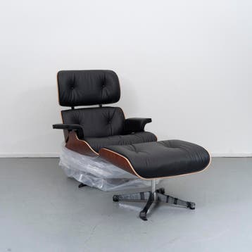 2x Vitra Eames Lounge Chair + Ottoman Palisander - Chroom, Huis en Inrichting, Nieuw, 75 tot 100 cm, Ophalen of Verzenden, 75 tot 100 cm