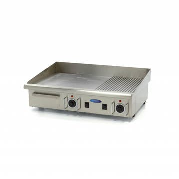 Grillplaat - Half Gegroefd - 73 cm - incl. Opvangbak - 400V, Verzenden, Nieuw, Tafelgrill