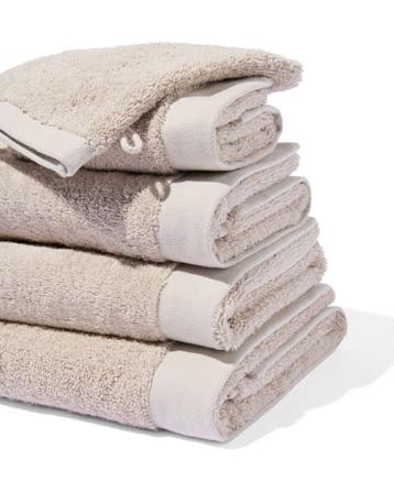 HEMA Handdoeken - hotel extra zacht zand 2+1 gratis, Verzenden, Nieuw