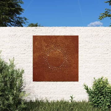 vidaXL Wanddecoratie tuin zonontwerp 55x55 cm cortenstaal, Verzenden, Nieuw