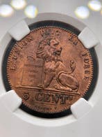 België. Leopold I. 5 Cents 1856 NGC UNC (Zonder, Postzegels en Munten, Munten | Nederland