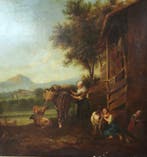 Karel Dujardin (c.1626-1678), Navolger van - Paisaje con