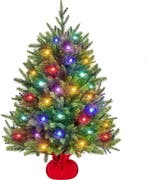 2dekans | Yaheetech Kunstkerstboom Inclusief 50 Gekleurde, Diversen, Ophalen of Verzenden, Zo goed als nieuw