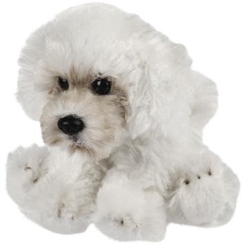 Maltezer knuffel hond - pluche - 13 cm - creme wit, Verzenden, Nieuw