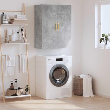 vidaXL Wandkast 69,5x34x90 cm betongrijs, Verzenden, Nieuw, 50 tot 100 cm, Minder dan 100 cm