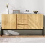 Modern Dressoir 140 cm – 2 Deuren en 3 Lades, Verzenden, Nieuw