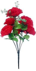 Rode Anjer Zijden Bundel 8 stuks, Ophalen of Verzenden, Nieuw